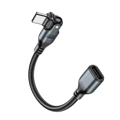180° vrtljiv adapter Type-C 240 W – hitro polnjenje in prenos podatkov
