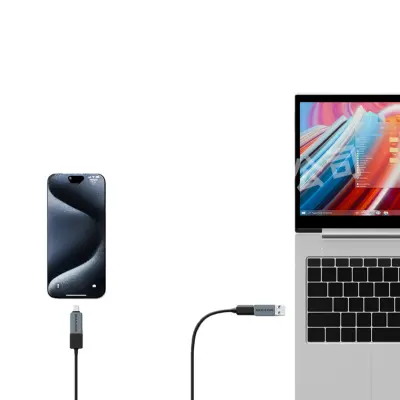 2-Pack USB-C moški na ženski adapter za blokiranje podatkov: Zaščita pred krajo podatkov, srebrna