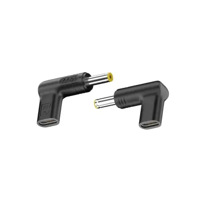 2-Pack Type-C Ženski na 5.5x1.7mm Moški 20V Kotni PD Adapter - 100W