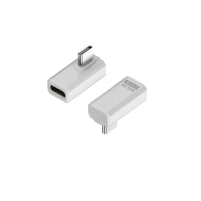 240W 80Gbps USB-C Adapter Ženski na Moški - Pravi Kot (2-Pack) White