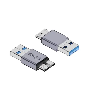 USB A moški na Micro B moški adapter - 2 pakiranja, aluminijasta zlitina, 3A