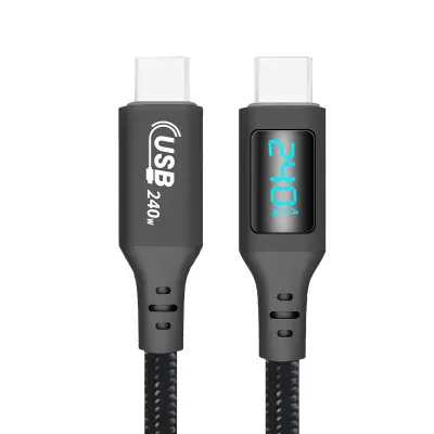 Kabel USB-C na USB-C: 240 W, prenos podatkov 480 Mb/s  1 m