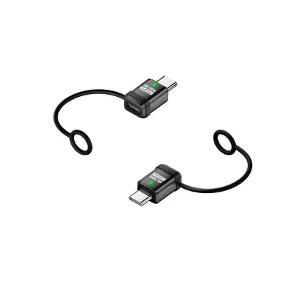 2-Pack Type-C Ženski na Type-C Moški Adapter 240W 120Gbps Black