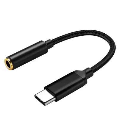 Adapter za slušalke 3,5 mm na Type-C z DAC digitalnim dekoderjem Black