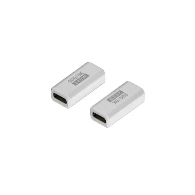 2-Pack 240W 80Gbps USB-C ženski na ženski adapter, podpira 8K@60Hz video White