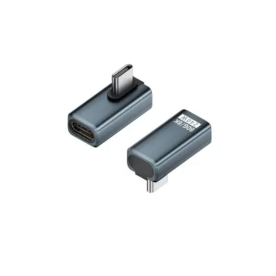 240W 80Gbps USB-C Adapter Ženski na Moški - Pravi Kot (2-Pack) Grey