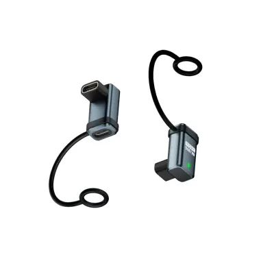 2-Pack 240W USB-C Ženski na Ženski Adapter, 120Gbps, Pravi Kot Blue