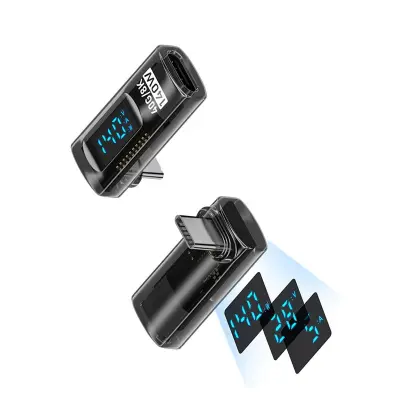 240W TYPE-C ženski na TYPE-C moški adapter z digitalnim zaslonom