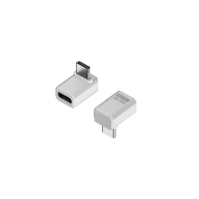 240W 80Gbps USB-C Adapter Ženski na Moški - Pravi Kot (2-Paket) White