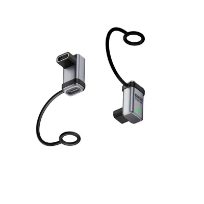 2-Pack 240W USB-C Ženski na Ženski Adapter, 120Gbps, Pravi Kot Silver