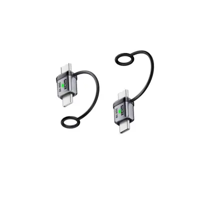 2-Pack Type-C Male to Male Adapter: 240W Polnjenje & 120Gbps Prenos Podatkov Silver