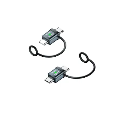 2-Pack Type-C Male to Male Adapter: 240W Polnjenje & 120Gbps Prenos Podatkov Blue