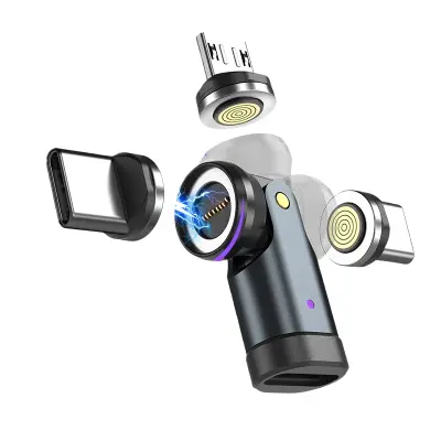 540° vrtljiv USB na Type-C adapter (maks. 18 W) - aluminijasta zlitina