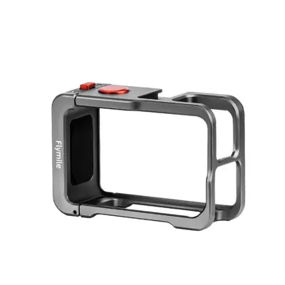 Razširljiv okvir iz aluminijeve zlitine (rabbit cage) za DJI Osmo Action 3/4/5 Pro — magnetni hitri priklop, preklopni predal za baterijo