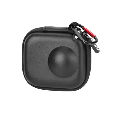 Torbica za nosilec kamere, združljiva z DJI Osmo 360 – trdo PU ohišje, zaščitna torbica za 360° kamero s plišasto podlogo in karabinerjem