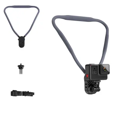 Nosilec za vrat za akcijsko kamero — lahek 360° nastavljiv POV nosilec za stabilno prostoročno snemanje vlogov, združljiv z GoPro, Insta360, DJI