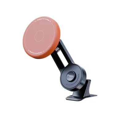 Magnetni silikonski stojalo z lepilno bazo in podaljškom, 360° Orange