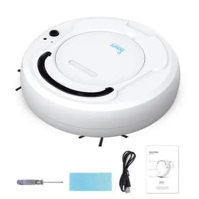 Pametni 3-v-1 robot sesalnik za pometanje, pomivanje in sesanje White