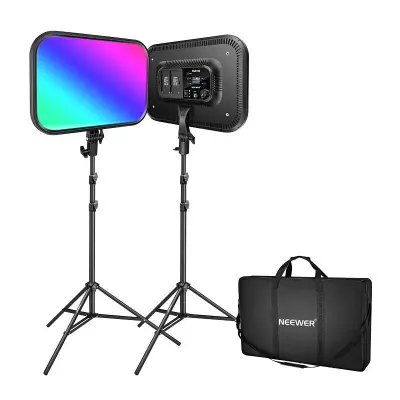 NEEWER RGB168 RGB LED STUDIO KIT, DVE 60W 2500-8500K SIJALKI + STOJALA