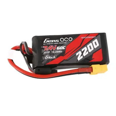 GENS ACE LIPO BATERIJA 2200MAH 7.4V 60C 2S1P XT60 ZA RC MODELE Z VISOKO
