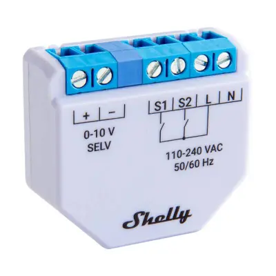 SHELLY DIMMER 0-10V ZA DALJINSKO UPRAVLJANJE RAZSVETLJAVE WIFI/BLUETOOTH