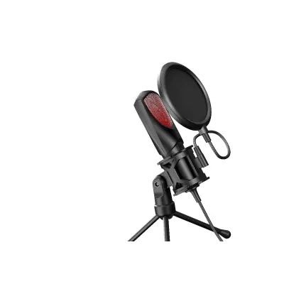 RGB igralni mikrofon z vzmetnim nosilcem, pop filtrom in USB