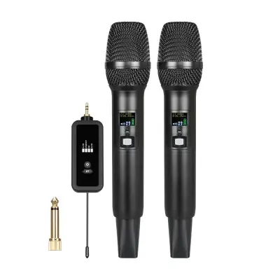 Dvojni brezžični mikrofonski sistem za karaoke in konference