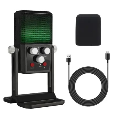 USB kondenzatorski mikrofon z več vzorci, Plug & Play snemanje
