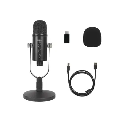 USB kondenzatorski mikrofon za snemanje, pretakanje in igre