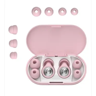 Ušesni čepki za spanje z izboljšanim dušenjem hrupa, silikonski Pink