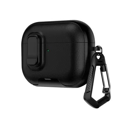 Polikarbonatni ovitek za AirPods Pro 2 – blaži udarce, skrit nosilec Black