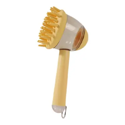 Silikonska krtača za kopanje z vgrajenim rezervoarjem za šampon Yellow