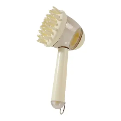 Silikonska krtača za kopanje z vgrajenim rezervoarjem za šampon Beige