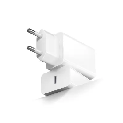 Kompaktni EU polnilec 5V2A USB-C 10W, 2 kosa, V0 ohišje White