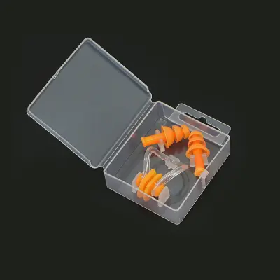 Komplet silikonske sponke za nos in ušesnih čepkov za plavanje Orange