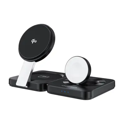CHOETECH MAGNETNI POLNILEC 3V1 ZA MAGSAFE IPHONE 12 13 14 15 COMPACT