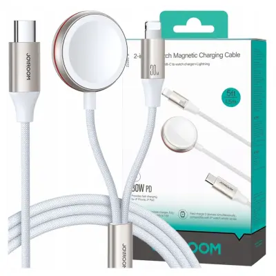 JOYROOM MAGNETNI POLNILEC 2V1 ZA APPLE WATCH S-IW012 30W S POLNJENJEM 1,5M