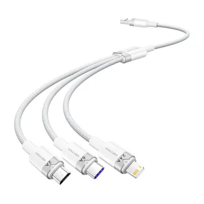 VENTION 3V1 USB A TO MICRO USB TO LIGHTNING KABEL ZA POLNJENJE TELEFONOV 6A
