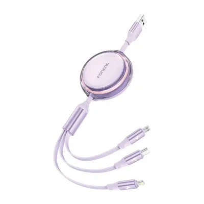 FONENG 3V1 KABEL 1.1M ZA ANDROID APPLE TELEFONE NA LIGHTNING USB-C MICRO
