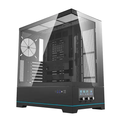 DARKFLASH DY451 RAČUNALNIŠKO OHIŠJE BREZ VENTILATORJA Z MODERNIM DIZAJNOM
