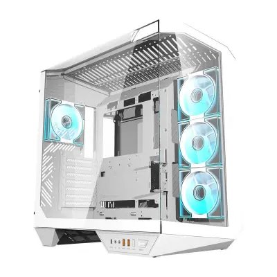 RAČUNALNIŠKO OHIŠJE DARKFLASH Z VENTILATORJI 4X LED BELO ZA IGRIČE PC