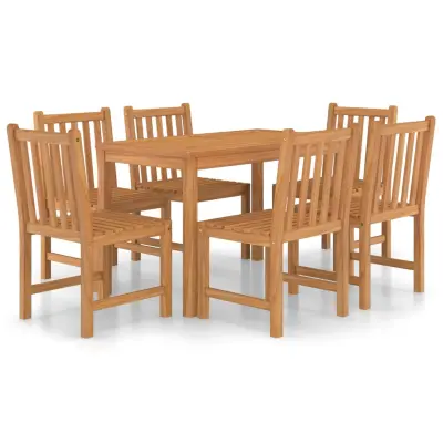 vidaXL 7-delni vrtni jedilni komplet 120x70 cm masivni tikov les