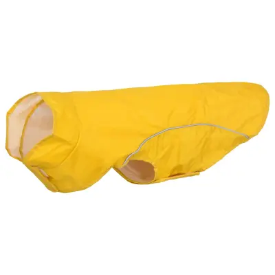 vidaXL Pasji dežni plašč z odsevnimi trakovi poliester rumen 2XL