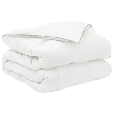 vidaXL Poletna odeja Bela 135 x 220 cm Bambus