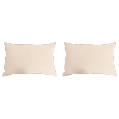 vidaXL Vzglavnik 2 pcs Bež 30 x 50 cm Kapok Svinčnik