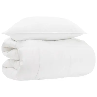vidaXL Komplet odej z blazino 2 pcs Bela Bambus