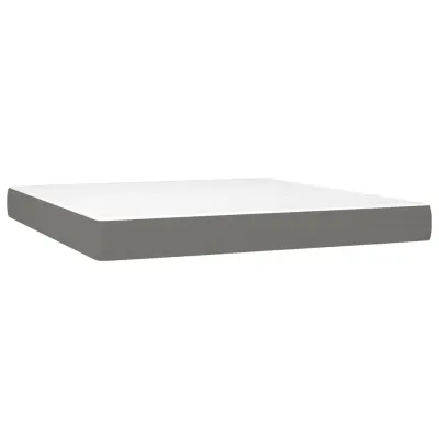 vidaXL Vzmetnica z žepkasto vzmetjo srednje trdote temno siva 152x203x20 cm blago