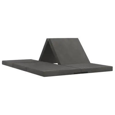 vidaXL Zložljiv kavč postelja 140 x 67 x 45 cm Temno siva