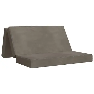 vidaXL Zložljiv kavč postelja 120 x 67 x 45 cm Svetlo siva