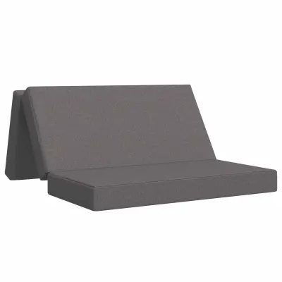 vidaXL Zložljiv kavč postelja 120 x 67 x 45 cm Svetlo siva